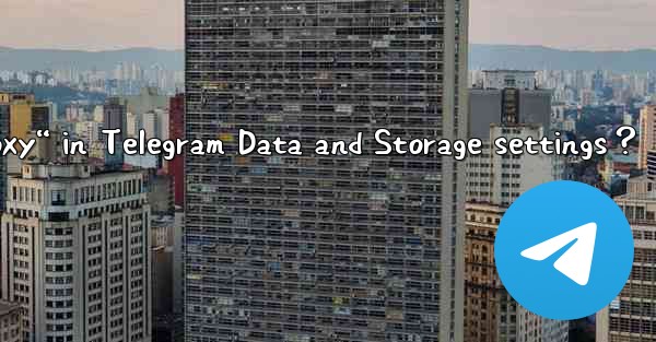 What is “Proxy“ in Telegram Data and Storage settings？