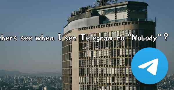 What do others see when I set Telegram to “Nobody“？